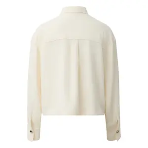 Women's Long Sleeve Short Shirt with Chest Pockets COMMA image-1