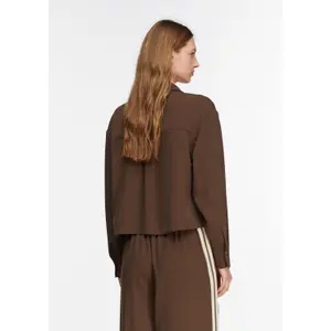 Women's Long Sleeve Short Shirt with Chest Pockets COMMA image-4