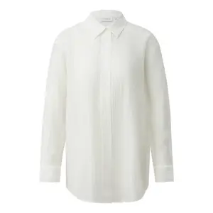 Structured Semi-Transparent Long Sleeve Lyocell Shirt for Women COMMA image-0