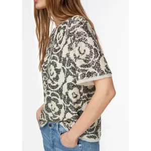 Short Sleeve Sequined Blouse for Women COMMA image-3