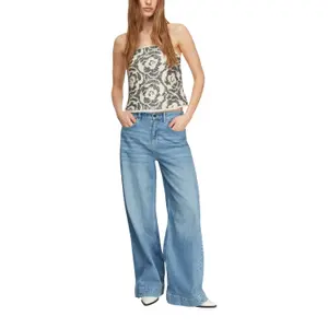 Sequin Bandeau Style Tank Top with Removable Strap for Women COMMA image-6