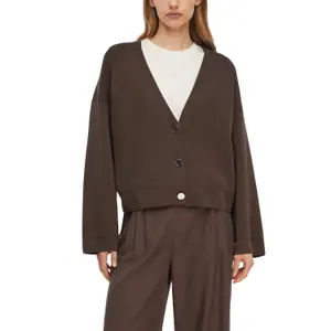 Modern Milanese V-Neck Cardigan with Signature Buttons Women COMMA image-2