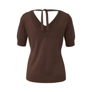 Soft Stretch Fabric V-Neck Top for Women COMMA image-1