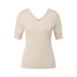 Soft Stretch Fabric V-Neck Top for Women COMMA image-0