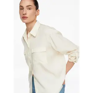 Casual Lyocell Pocket Shirt for Women COMMA image-3