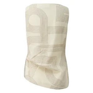 Women's Fitted Linen Blend Boat Neck Tank Top COMMA image-1