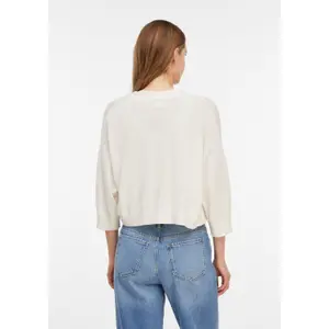 Short Fine Knit V-Neck Cardigan for Women COMMA image-4