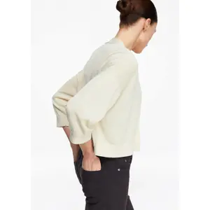 Short Fine Knit V-Neck Cardigan for Women COMMA image-3