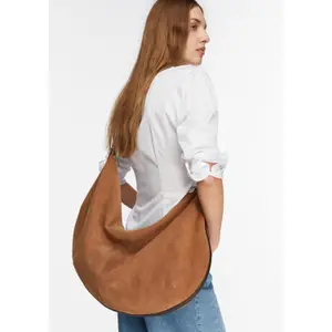 Soft Suede Shoulder Bag for Women COMMA image-4