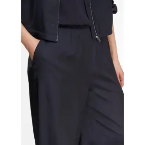 Wide and Elegant Satin Lounge Pants for Women COMMA image-3