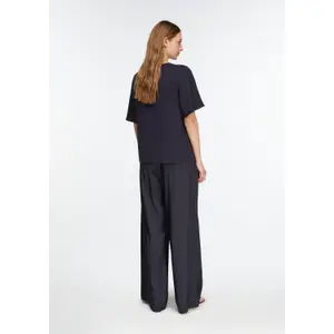 Wide and Elegant Satin Lounge Pants for Women COMMA image-4