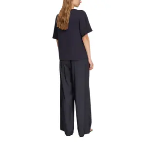Wide and Elegant Satin Lounge Pants for Women COMMA image-5