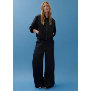 Wide and Elegant Satin Lounge Pants for Women COMMA image-6