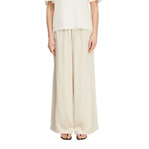 Wide and Elegant Satin Lounge Pants for Women COMMA image-2