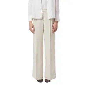 Wide Leg Trousers Blend Sophisticated Casual Fit Women COMMA image-2