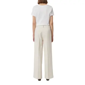Wide Leg Trousers Blend Sophisticated Casual Fit Women COMMA image-5