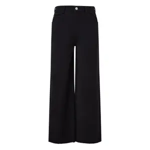 High Waisted Wide Leg Jeans with Patch Pockets for Women COMMA image-0