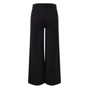 High Waisted Wide Leg Jeans with Patch Pockets for Women COMMA image-1