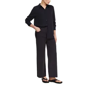 High Waisted Wide Leg Jeans with Patch Pockets for Women COMMA image-6
