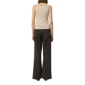 Women's Fine Knit Striped Cashmere Tank Top COMMA image-3