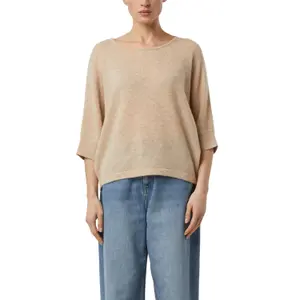 Women's Knitted Cashmere Round Neck Sweater COMMA image-1
