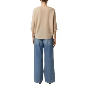 Women's Knitted Cashmere Round Neck Sweater COMMA image-3