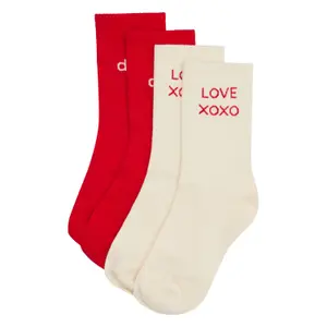 Distinctive Lettering Socks for Women COMMA image-1