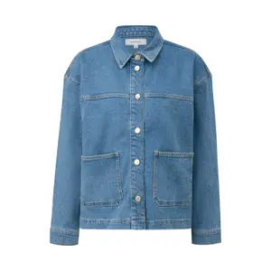 Women's Button-Up Casual Fit Denim Jacket COMMA image-0