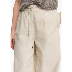 Women’s Wide Leg Marl Trousers COMMA image-3