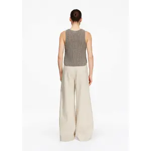 Women’s Wide Leg Marl Trousers COMMA image-4