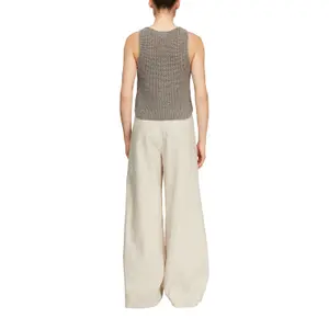 Women’s Wide Leg Marl Trousers COMMA image-5