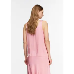 Women's Round Neck Satin Finish Tank Top COMMA image-4