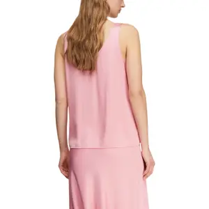 Women's Round Neck Satin Finish Tank Top COMMA image-5