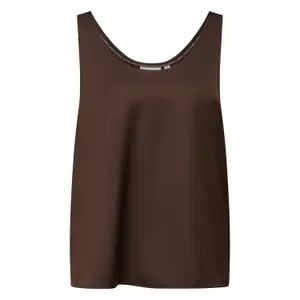 Women's Round Neck Satin Finish Tank Top COMMA image-0