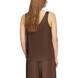Women's Round Neck Satin Finish Tank Top COMMA image-5