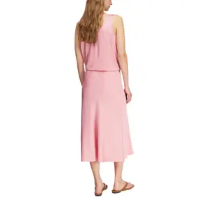 Jupe midi en satin brillant à taille haute élastique femme COMMA image-5