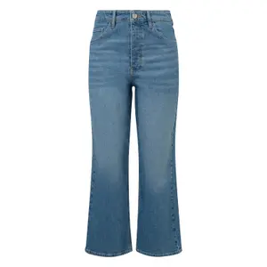 Women's Light-Wash High-Waisted Straight Jeans COMMA image-0