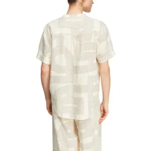 Gathered Collar Linen Blend Blouse for Women COMMA image-5