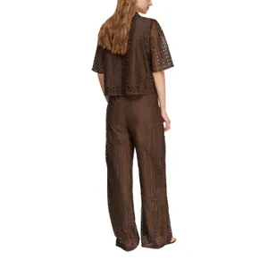 Wide Leg Trousers in Fine Lace for Women COMMA image-5