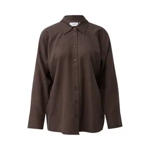 Women's Oversized Lyocell Shirt with Dropped Shoulders COMMA image-0
