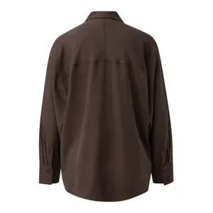 Women's Oversized Lyocell Shirt with Dropped Shoulders COMMA image-1