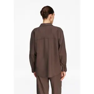 Women's Oversized Lyocell Shirt with Dropped Shoulders COMMA image-4