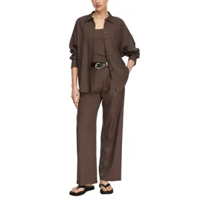 Women's Oversized Lyocell Shirt with Dropped Shoulders COMMA image-6