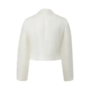 Korte blazer in Tencel-linnen voor vrouwen COMMA image-2