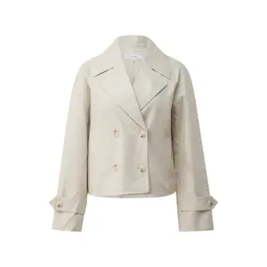 Boxy Linen Blend Short Jacket with Button Closure Women COMMA image-0