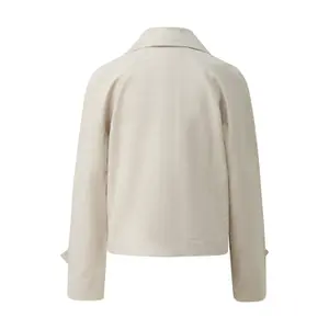 Boxy Linen Blend Short Jacket with Button Closure Women COMMA image-1