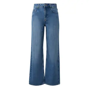High-Waisted Five-Pocket Wide Leg Jeans for Women COMMA image-0