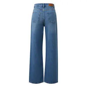 High-Waisted Five-Pocket Wide Leg Jeans for Women COMMA image-1