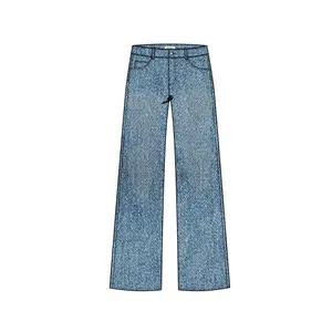 High-Waisted Five-Pocket Wide Leg Jeans for Women COMMA image-6