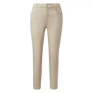 Mid-Rise Dyed Chino Trousers for Women COMMA image-0